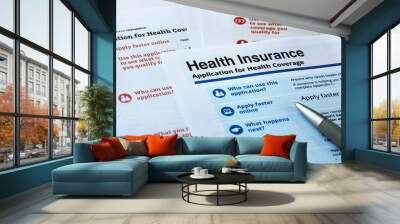 application for health coverage Wall mural