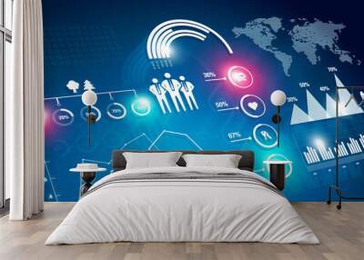 Financial Infographic Wall mural