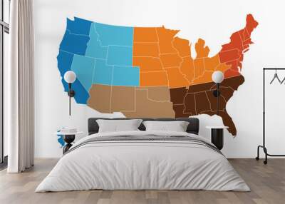 US regional map Wall mural