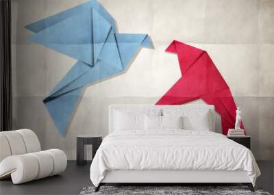 Pair of pigeons Wall mural