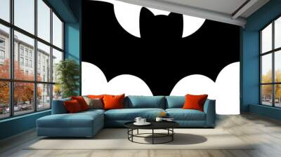 Spooky abstract bat silhouette perfect for Halloween themed designs. This detailed and eerie silhouette ideal for adding a touch of mystery and charm to your creative projects.  Wall mural