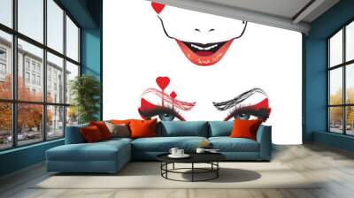 Spooky Halloween Makeup Wall mural