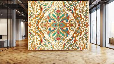 Luxury pattern on a beige background. Vector mandala template. Golden design elements. Traditional Turkish, Indian motifs. Great for fabric and textile, wallpaper, packaging or any desired idea. Wall mural