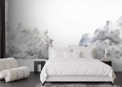 snowdrift png isolated on transparent background, snow-drift snow pile hill heap stack, white winter Christmas celebration concept Wall mural