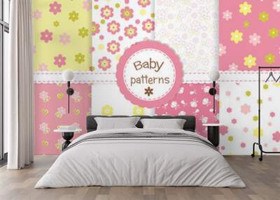 Set of baby patterns Wall mural