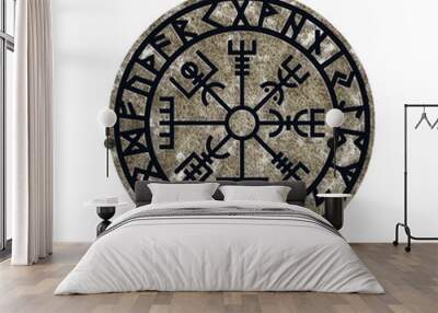 Vegvisir Viking Compass Rune Wall mural