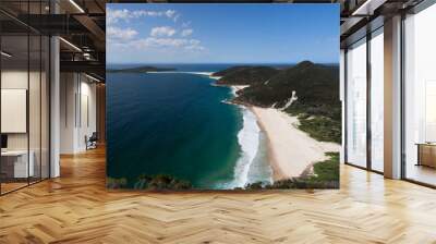 Panorama of Tomaree Head, Port Stephens, New South Wales, Australia Wall mural