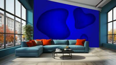 Rectangular modern background. Horizontal blue template. Wall mural