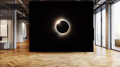 Solar Eclipse April 2024 diamond ring effect just prior to totality viewed in New Brunswick, Canada. Wall mural