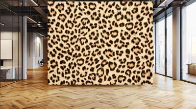 leopard skin background texture, real fur retro design, close-up wild animail hair modern Wall mural