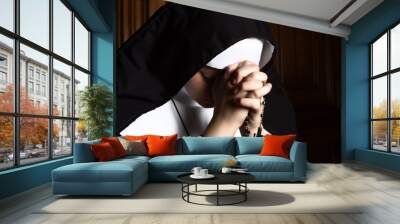 Nun in prayer Wall mural