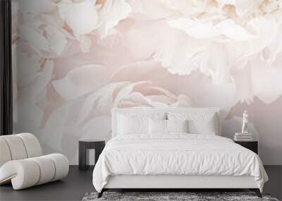 Pastel peony flowers in bloom as floral art background, wedding decor and luxury branding design Wall mural