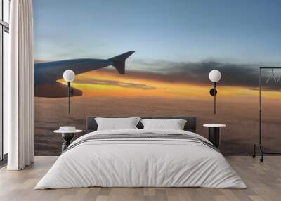 Sunset from my flight Wall mural