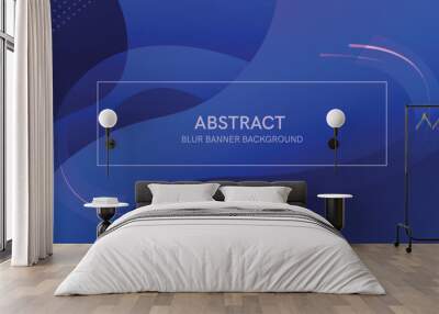 Abstract banner with a gradient shapes and blur  Wall mural