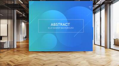 abstract futurictic banner with a gradient shapes and blur Wall mural