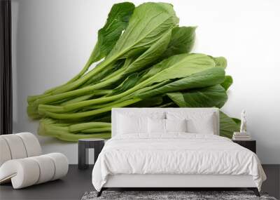 Fresh Green Vegetable Chinese Leaf Cabbage on White Background Wall mural