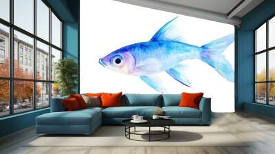 fish isolated on white background Wall mural