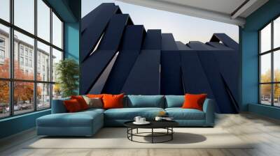 3d rendering architecture background building geometric shape Wall mural