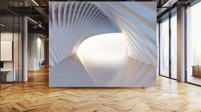 Abstract architecture background arched interior 3d render Wall mural