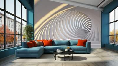 Architecture background arched interior 3d render Wall mural