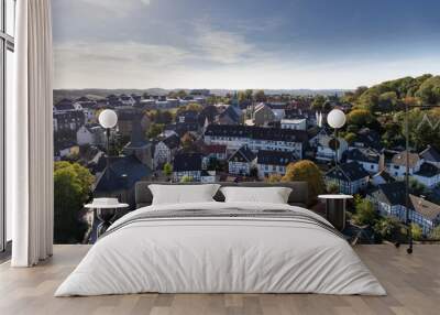 historical village panorama view from roof of castle blankenstein in europe germany hattingen Wall mural