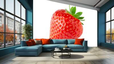 Strawberry isolated on white background Wall mural