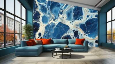 blue marble texture background Wall mural