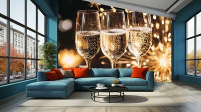 Glass with a wine inside Wall mural