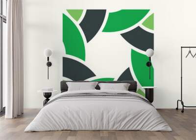 Creative Green technology logo Design Wall mural