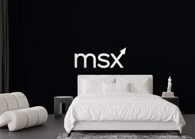 Initial Letter MSX Logo Design Wall mural