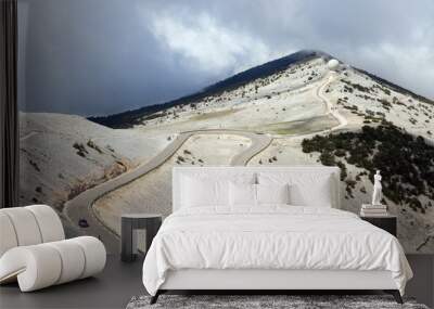 The road to peak of Mont Ventoux in Provence, South France Wall mural