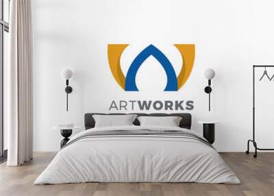 AW logo Simple Wall mural