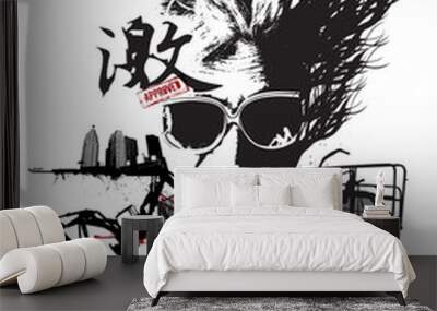 abstract design artwork t-shirt Wall mural