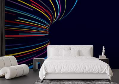 Abstract line vector background Wall mural