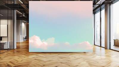 Sweet pastel color beautiful background with copy space graphic illustration. Generative ai. Wall mural