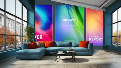 business brochure cover design templates. modern business flyer or poster with abstract blurred colo Wall mural