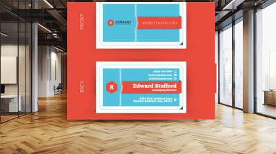 Vector creative and clean business card template Wall mural