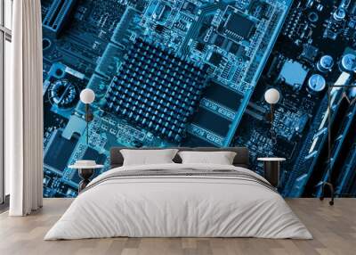 Computer circuit board and processors Wall mural