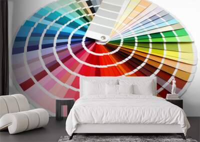 Designer multi color swatch palette colour guide chart spectrum isolated Wall mural