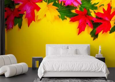 autumn leaves background Wall mural