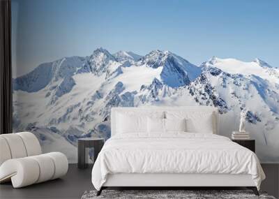 Panoramic Alpine Mountain View Wall mural