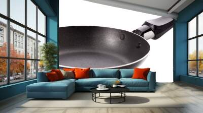 Frying pan isolated on white background Wall mural