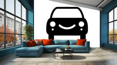 Car vector icon on white background Wall mural