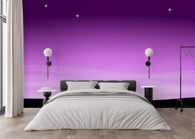 eerie halloween night background banner with a full moon Wall mural