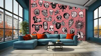 Fantasy heads Wall mural