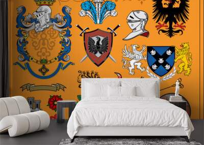 Heraldic elements - 1 Wall mural