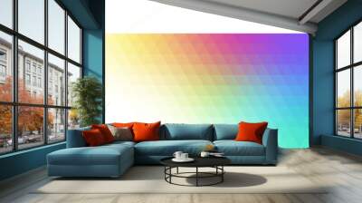 Colorful rainbow polygon background or crystal mosaic pattern. geometric triangle background with gradient multicolors Wall mural