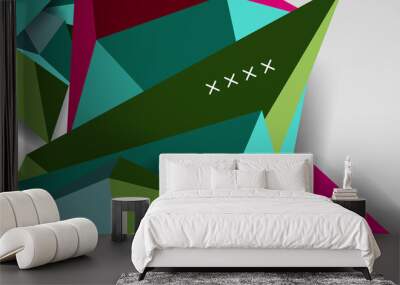 3d low poly abstract shape background vector illustration Wall mural