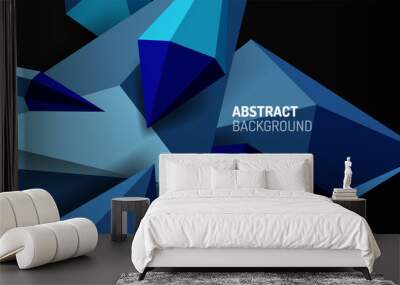 3d low poly abstract shape background vector illustration Wall mural