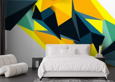 3d low poly abstract shape background vector illustration Wall mural